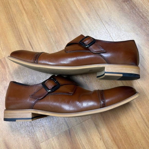 Stacy Adams Men’s Tan and Black Loafers Leather Size 11M - Picture 6 of 10